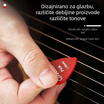 Alice set od 100 pikova za gitaru i ukulele, ABS materijal, različite debljine 0.58-1.5 mm