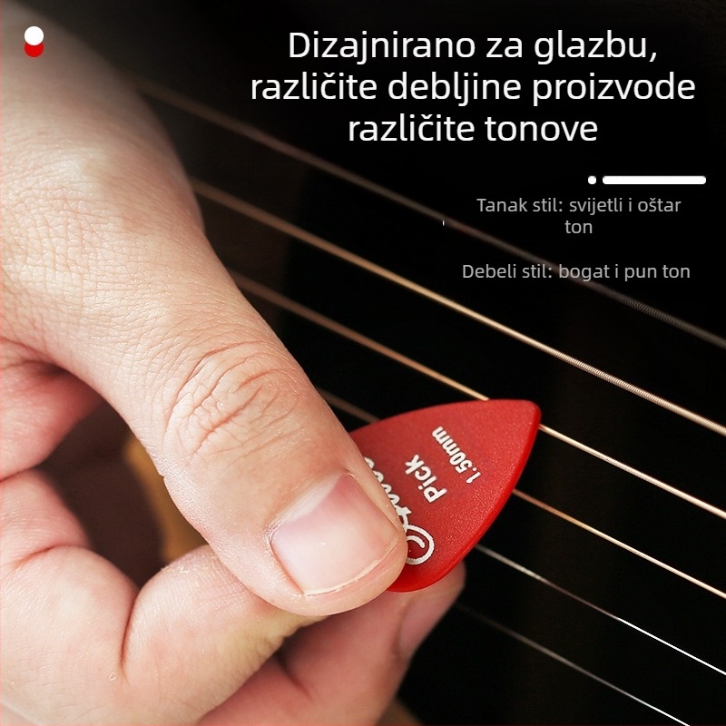 Alice set od 100 pikova za gitaru i ukulele, ABS materijal, različite debljine 0.58-1.5 mm