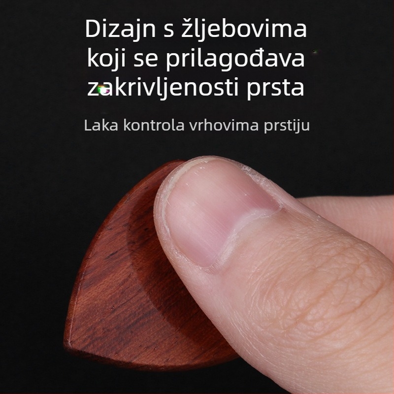 Ručna kutija od masivnog drveta za gitarne plektri — kutija za pohranu, drvena kutija za dar