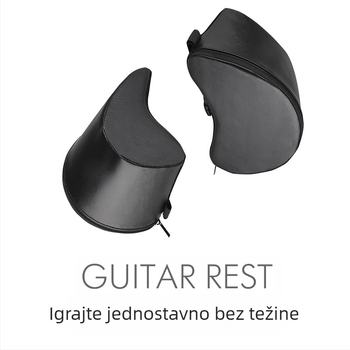FA-60S naslon za klasičnu gitaru, jastučić, koža s visokoelastičnom pjenom, dodatak za glazbeni instrument