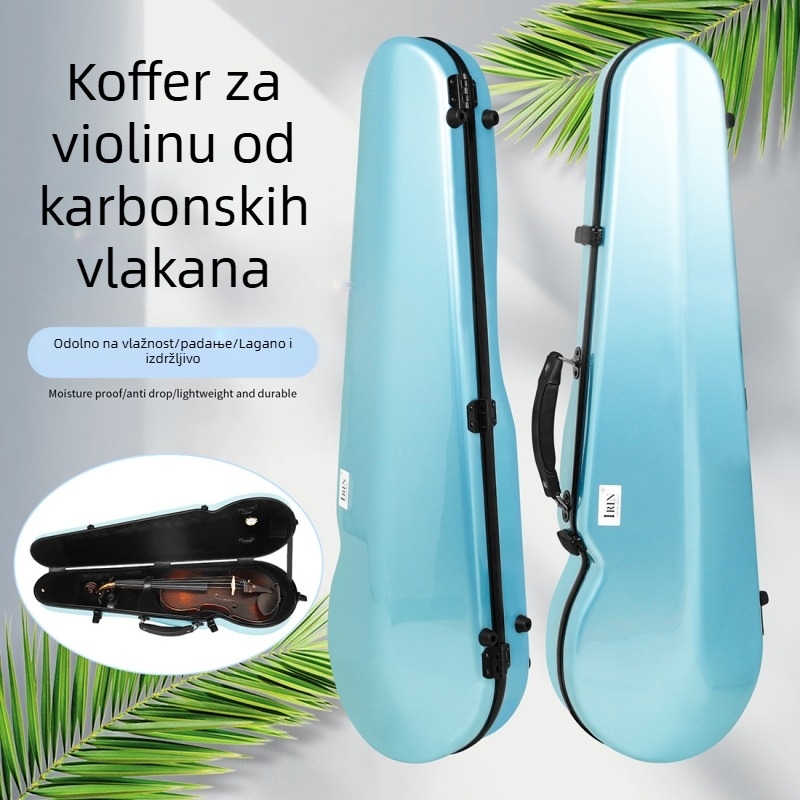 Kutija za violinu VB-45 od karbonskih vlakana, ultralakih s higrometrom i naramenicom