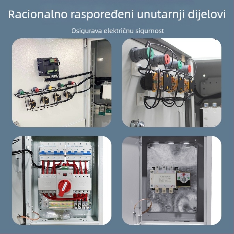 Automatski prekidač za dvostruko napajanje (ATS) 63A 4P — ormarić za distribucijsku kutiju, metalno kućište, IP54, CCC certifikat, kratki spoj 30