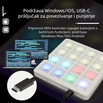 M-VAVE SMC PAD Pocket - MIDI kontroler za Mini Pad, ABS kućište