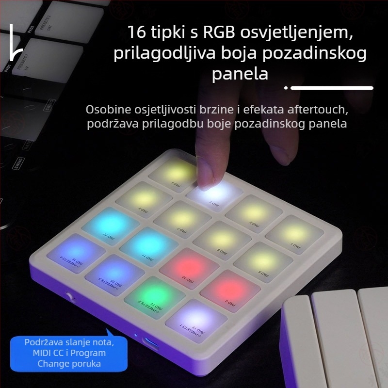 M-VAVE SMC PAD Pocket - MIDI kontroler za Mini Pad, ABS kućište