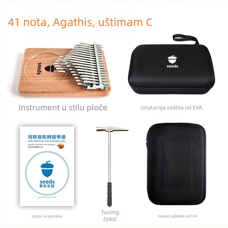 Fruit Kalimba s 41 tonova, trostruka drvena ploča