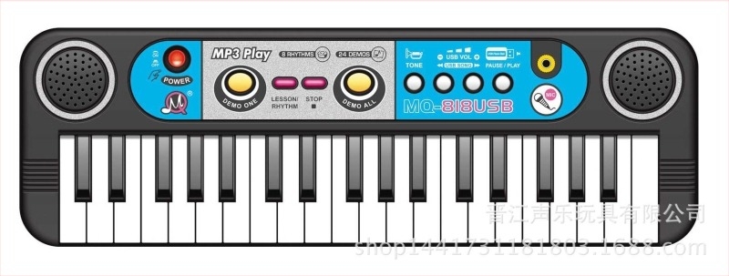 MQ Plastična elektronička klavijatura za djecu s mikrofonom – Višenamjenska edukativna igračka za uzrast 4–6 godina