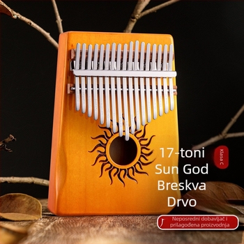 Huashu Kalimba (prstno piano) - 17 tonova, javorovo drvo, instrument za početnike