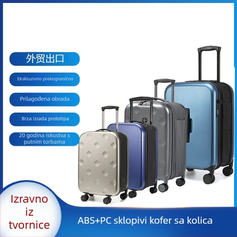 PC sklopivi kovčeg s kotačićima (Materijal: PC; Otvaranje: zatvarač; TSA kombinacijski brava; Kotači: univerzalni; Težina: 2,22 kg)