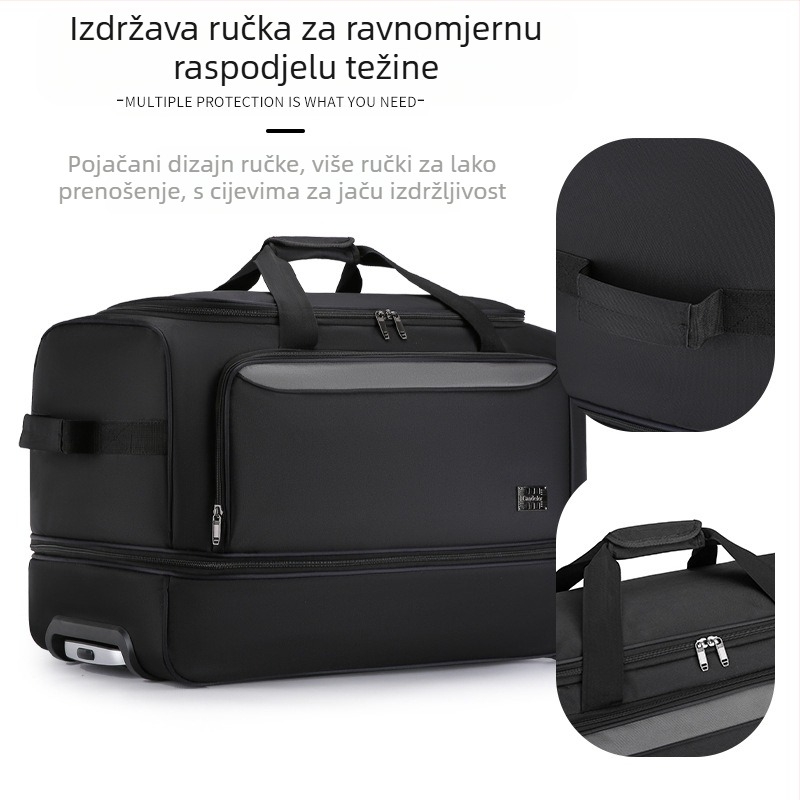 Trail vodootporna lagana putna torba na kotačima – Oxford tkanina, unisex, gradski jednostavan stil