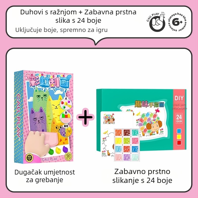 Answer Duck DIY set za djecu – Scratch Art, papirnata umjetnost, uključuje oznaku za knjigu i razglednicu, uzrast 3-6 godina, pakiranje: papirnata kutija