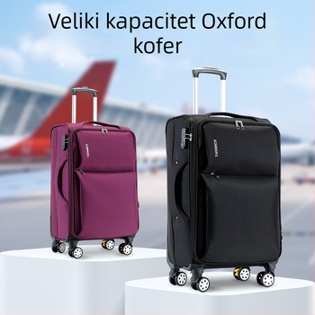 Unisex kovčeg od Oxford tkanine s univerzalnim kotačićima, otvaranje na zip, težina 5,5 kg, obična kombinacijska brava