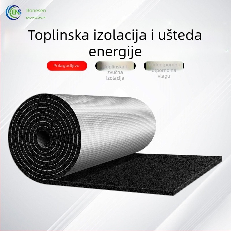 Samozaljepiva izolacija aluminijske folije za krovove – protupožarna, toplinska i zvučna izolacija, 0.035 W/mK, razred B1, radna temperatura 200°C, mikroporozna zavojnica