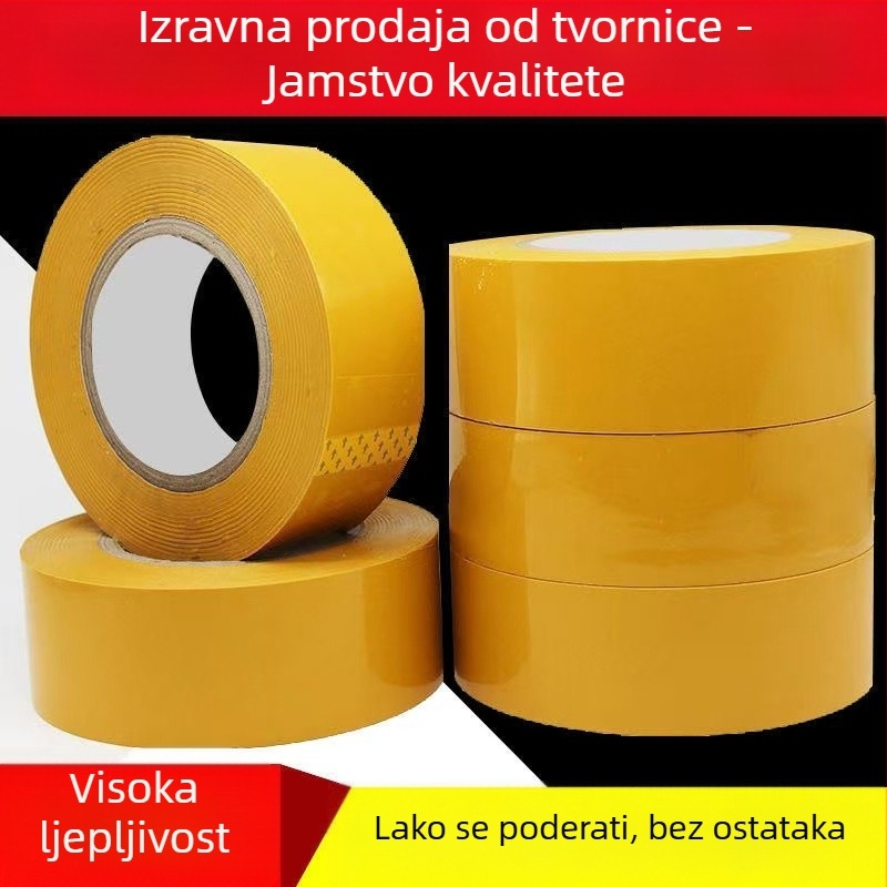 Yixin ljepljiva traka za zatvaranje kutija - prozirna, viskozna, široka traka za pakiranje; Duljina 2000 cm, Širina 4.38 cm, Debljina 3 cm