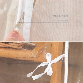 PEVA navlaka za prašinu za stojeći ormar — proziran, dvostruki zatvarač, zaštita od prašine i vlage, jednostavan moderni stil, Mujia, skladištenje u spavaćoj sobi, ljeto 2021