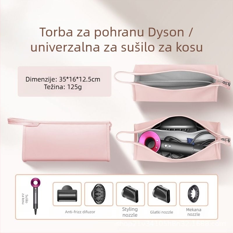 Torba za pohranu sušila za kosu - Dyson-kompatibilna, PU materijal, stil ručne torbe, višestruka namjena, za putovanja