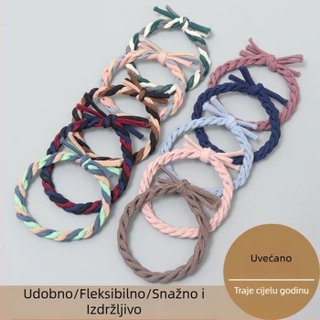 Dodaci za kosu - Čvorasta pletena užad za kosu, mješavina materijala, ručna izrada, prirodni stil