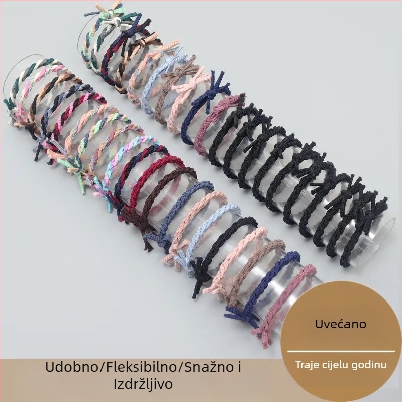 Dodaci za kosu - Čvorasta pletena užad za kosu, mješavina materijala, ručna izrada, prirodni stil