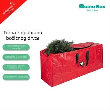 Crvena torba za skladištenje božićnog drveta, velika veličina, torba za nošenje i prtljagu