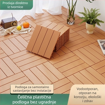 PP plastični sklopivi pod s drvenim uzorcem, moderan minimalistički stil, antiseptički, za hodnik