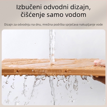 PP plastični sklopivi pod s drvenim uzorcem, moderan minimalistički stil, antiseptički, za hodnik