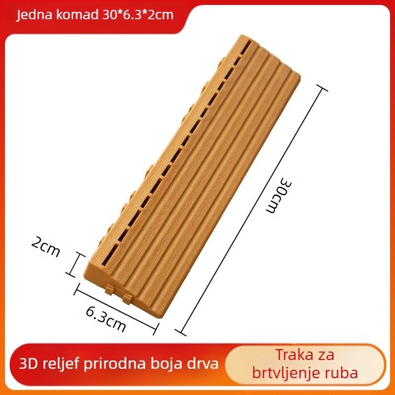 PP plastični sklopivi pod s drvenim uzorcem, moderan minimalistički stil, antiseptički, za hodnik