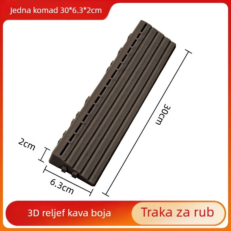 PP plastični sklopivi pod s drvenim uzorcem, moderan minimalistički stil, antiseptički, za hodnik