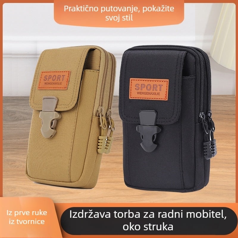 Muška pojasna torbica – Oxford platno, prozračna, otporna na habanje, podstava od poliestera, marka YZPJ