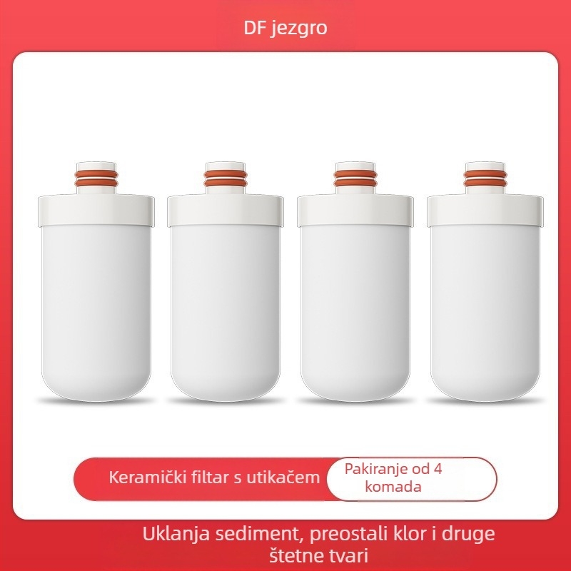 Prednje montiran nehrđajući čelični filtar za vodu za kuhinju i kupaonicu; zamjenjivi i perivi keramički filter; ultrafiltracijska membrana, 1. razina filtracije, 0–38°C, tlak vode 0.1–0.4 MPa, 1000 L/dan