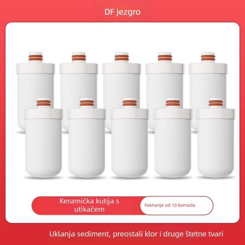 Prednje montiran nehrđajući čelični filtar za vodu za kuhinju i kupaonicu; zamjenjivi i perivi keramički filter; ultrafiltracijska membrana, 1. razina filtracije, 0–38°C, tlak vode 0.1–0.4 MPa, 1000 L/dan