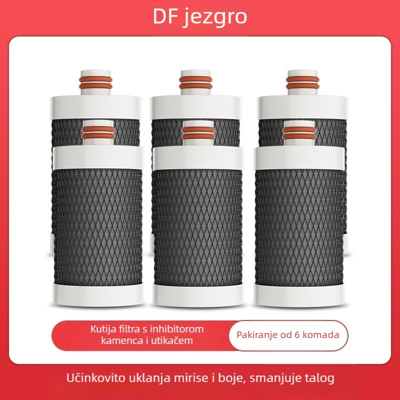 Prednje montiran nehrđajući čelični filtar za vodu za kuhinju i kupaonicu; zamjenjivi i perivi keramički filter; ultrafiltracijska membrana, 1. razina filtracije, 0–38°C, tlak vode 0.1–0.4 MPa, 1000 L/dan