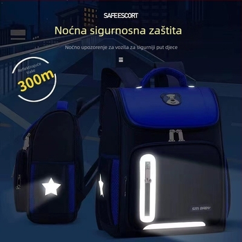 Dječji školski ruksak K5000, Oxford tkanina, prozračan, vodootporan i otporan na habanje, dizajn za smanjenje opterećenja, zakrivljene naramenice, prikladan za osnovnoškolce