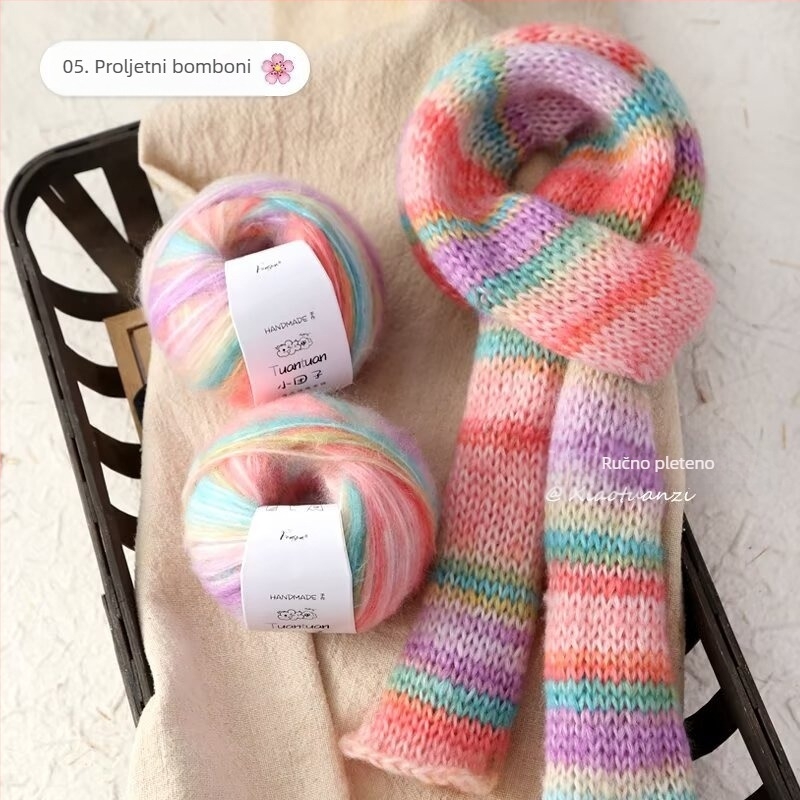 Set mohare vune, worsted pređa, oblik vlakna u grupi, za tkanje