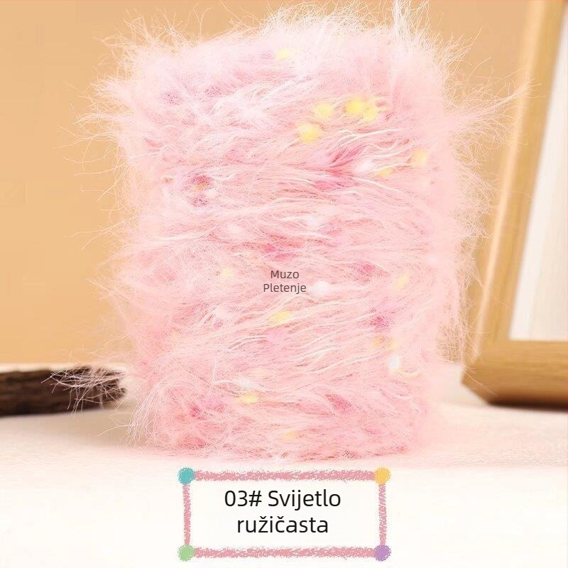 Muzo pređa mink velvet – kružno isprepletanje, za ručno pletenje