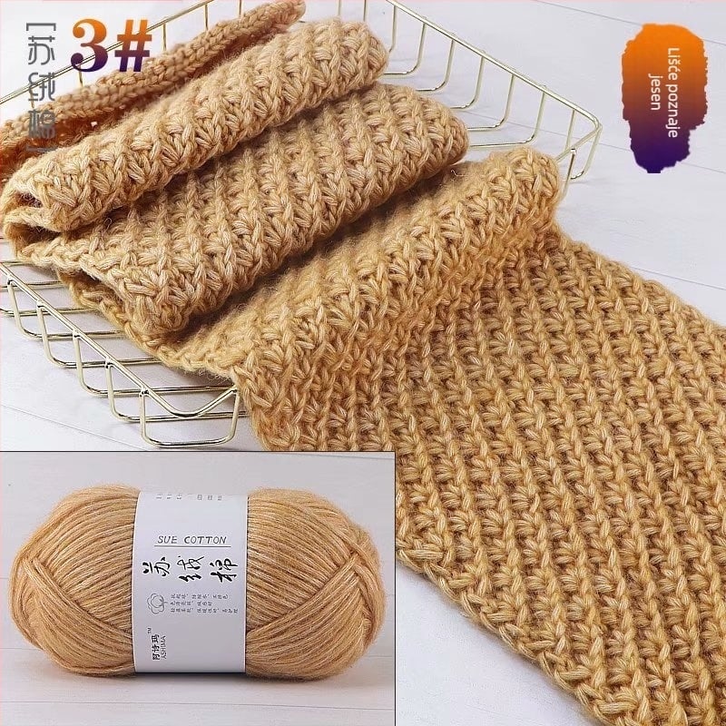 Najl za ručno pletenje, mješovita; Sastav: zečji baršun i modificirani poliester; Oblik vlakna: linija; Proces predenja: prstenasto predenje; Okret: 10