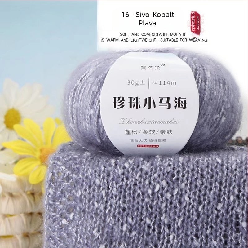 Mohair vlakna za pletenje, 12S, 1 vlakno, okret 200, semi-worsted, Tuan Line
