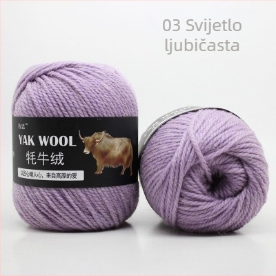 Yak velvet 3-slojna vunena pređa za ručno pletenje i kukičanje, worsted-spun, u rolicama