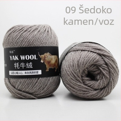 Yak velvet 3-slojna vunena pređa za ručno pletenje i kukičanje, worsted-spun, u rolicama