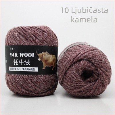 Yak velvet 3-slojna vunena pređa za ručno pletenje i kukičanje, worsted-spun, u rolicama
