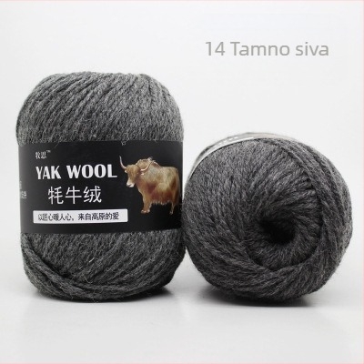 Yak velvet 3-slojna vunena pređa za ručno pletenje i kukičanje, worsted-spun, u rolicama