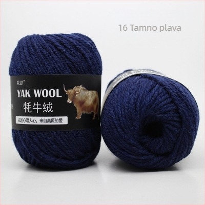 Yak velvet 3-slojna vunena pređa za ručno pletenje i kukičanje, worsted-spun, u rolicama