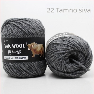 Yak velvet 3-slojna vunena pređa za ručno pletenje i kukičanje, worsted-spun, u rolicama