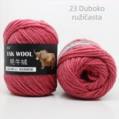 Yak velvet 3-slojna vunena pređa za ručno pletenje i kukičanje, worsted-spun, u rolicama