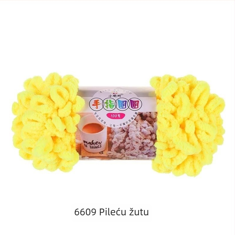 Prstenasta prična pređa — debela za DIY jastuke, 16s, jednostruki, semi-worsted linija