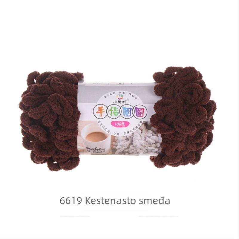 Prstenasta prična pređa — debela za DIY jastuke, 16s, jednostruki, semi-worsted linija