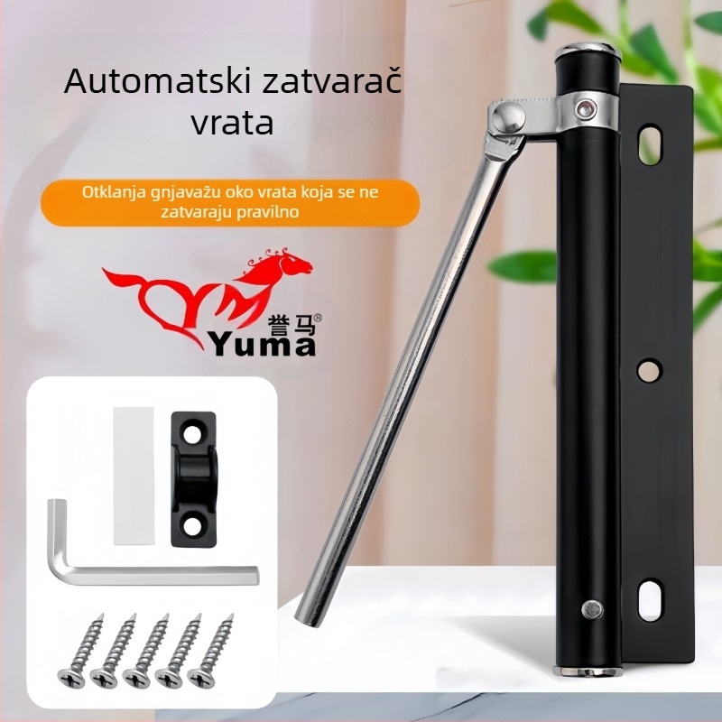 Nerđajući čelični zatvarač vrata s automatskim zatvaranjem, tih, hidraulički podesiv, za unutarnja vrata