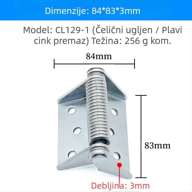 CL129 Pružinasti zglob od nehrđajućeg čelika za vrata kutija za distribuciju, automatsko zatvaranje, debeli dizajn