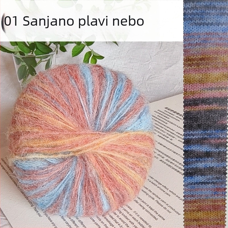 Angora Mohair Vlakno 25 g - Grupna Nit, Sprej Točenje, Za Pletenje