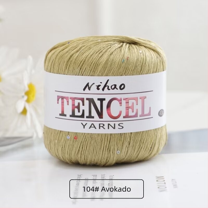 Pređa za ručno pletenje – Tencel Sequin Lace pređa, prstenasto predenje, skup vlakana, Mu Pai