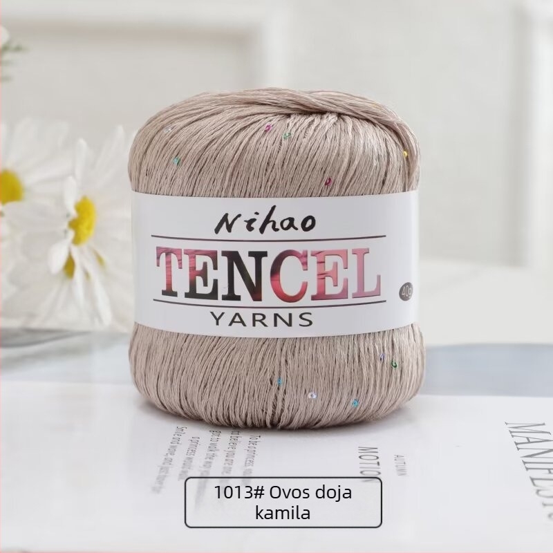 Pređa za ručno pletenje – Tencel Sequin Lace pređa, prstenasto predenje, skup vlakana, Mu Pai