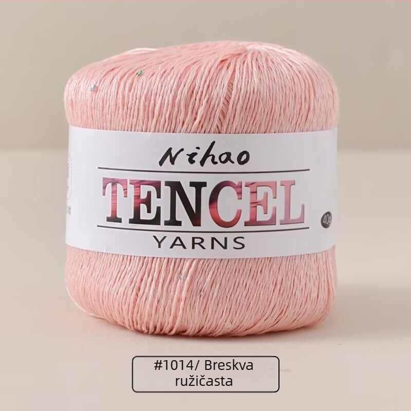 Pređa za ručno pletenje – Tencel Sequin Lace pređa, prstenasto predenje, skup vlakana, Mu Pai